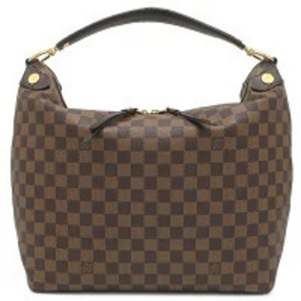 Louis Vuitton Duomo Hobo Handbag Damier Canvas Ebene Brown Shoulder Bag